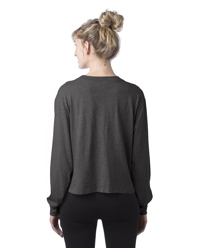 Ladies' Main Stage Long-Sleeve CVC Cropped T-Shirt