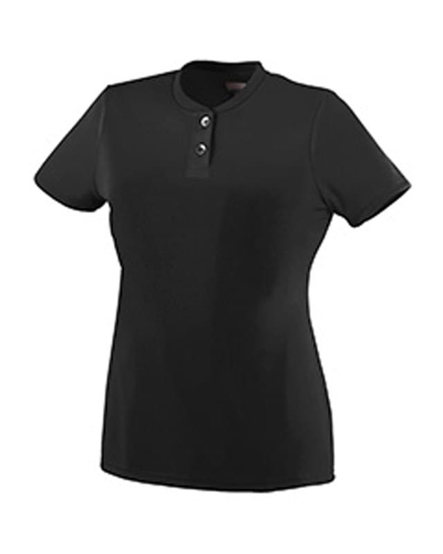 Girls Wicking Two-Button Jersey