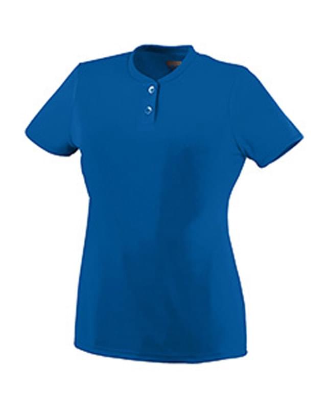 Girls Wicking Two-Button Jersey