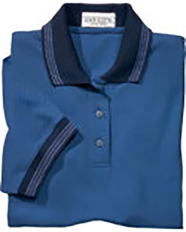 LADIES' PIQUE GOLF WITH MULTI-BIRDSEYE STRIPE LADIES' PIQUE GOLF WITH MULTI-BIRDSEYE STRIPE