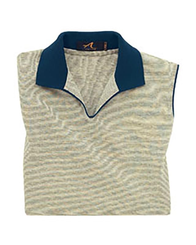 Ladies' Mini Stripe Fine Jersey Sleeveless Golf Top Ladies' Mini Stripe Fine Jersey Sleeveless Golf Top