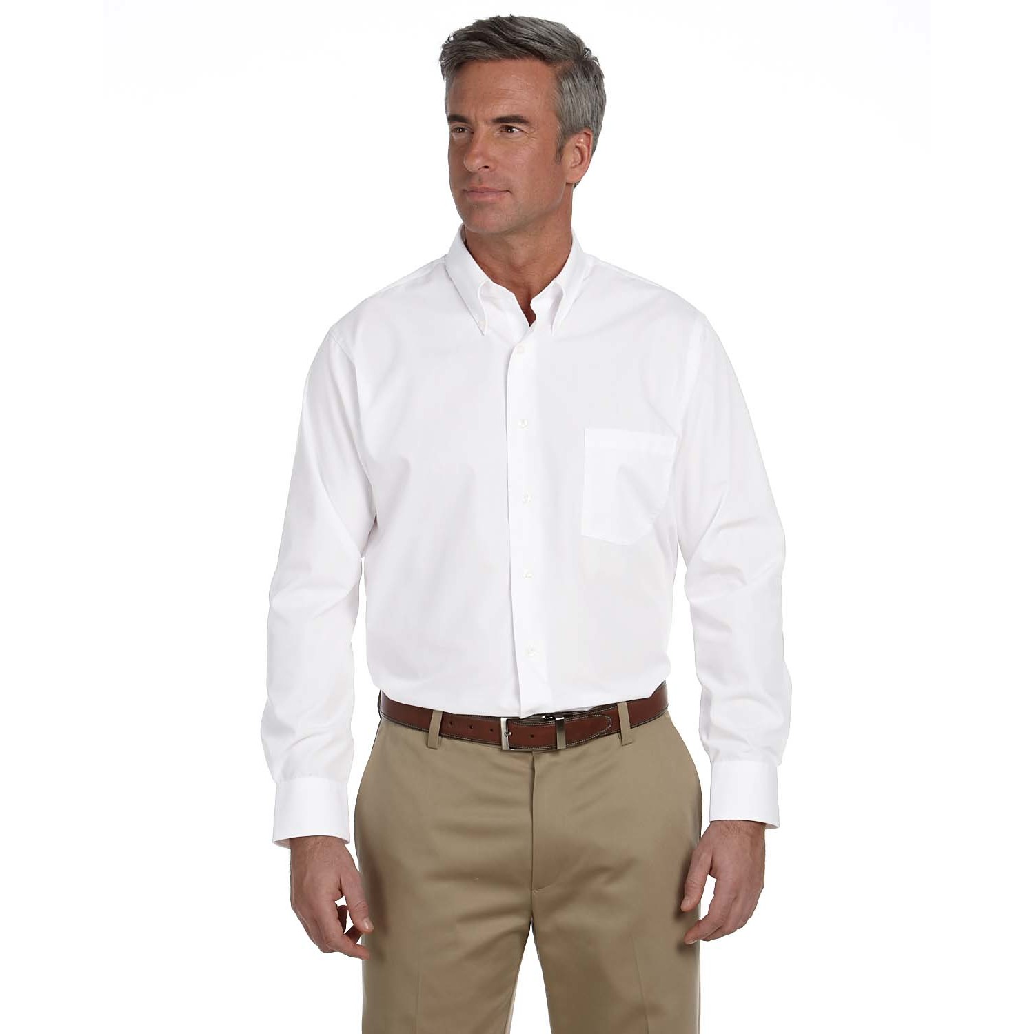 Men's Solid Silky Poplin