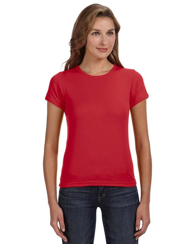 Ladies' 1x1 Baby Rib Scoop T-Shirt