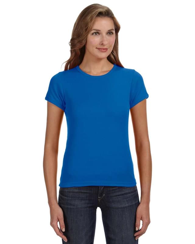 Ladies' 1x1 Baby Rib Scoop T-Shirt