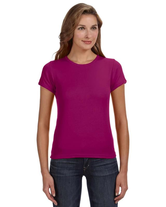 Ladies' 1x1 Baby Rib Scoop T-Shirt
