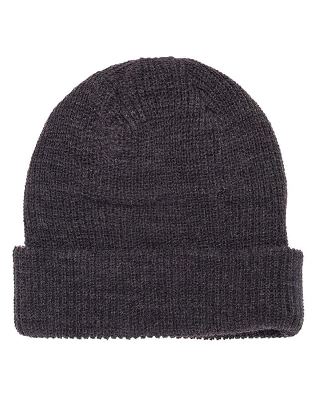 Ribbed Cuffed Knit Beanie