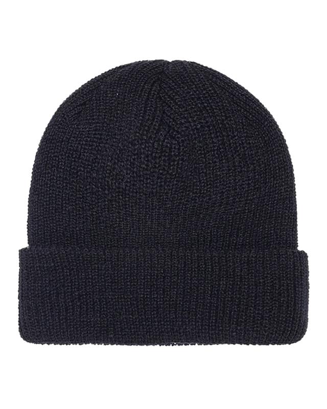 Ribbed Cuffed Knit Beanie