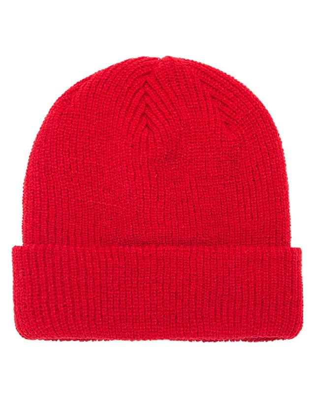 Ribbed Cuffed Knit Beanie