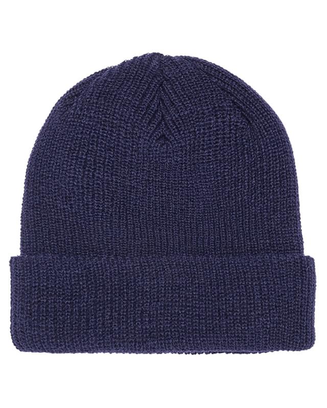 Ribbed Cuffed Knit Beanie