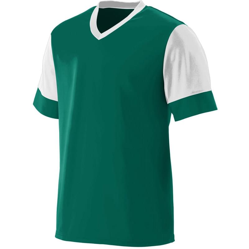 Adult Wicking Polyester V-Neck Jersey with Contrast Sleeves