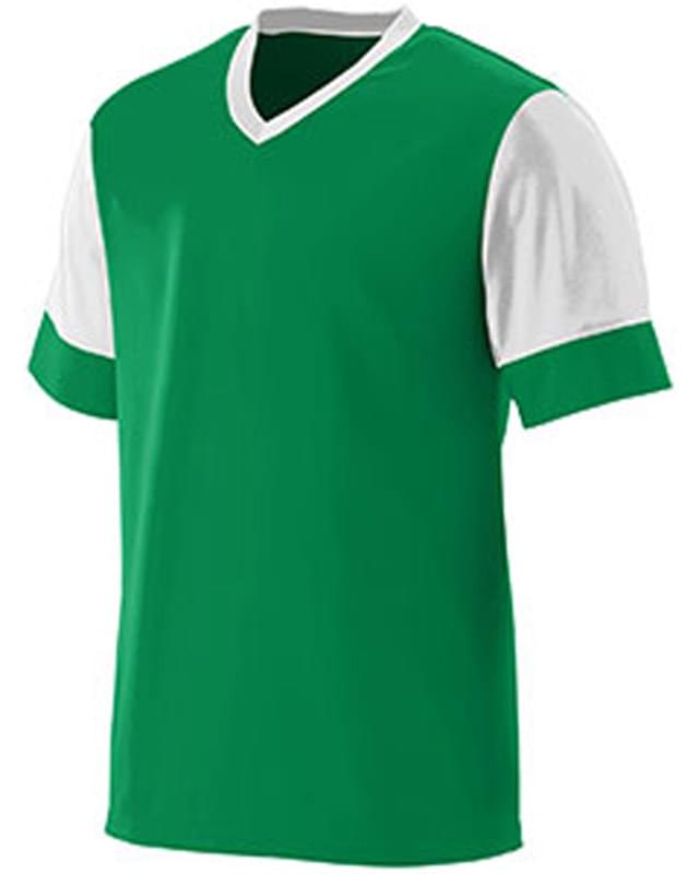 Adult Wicking Polyester V-Neck Jersey with Contrast Sleeves