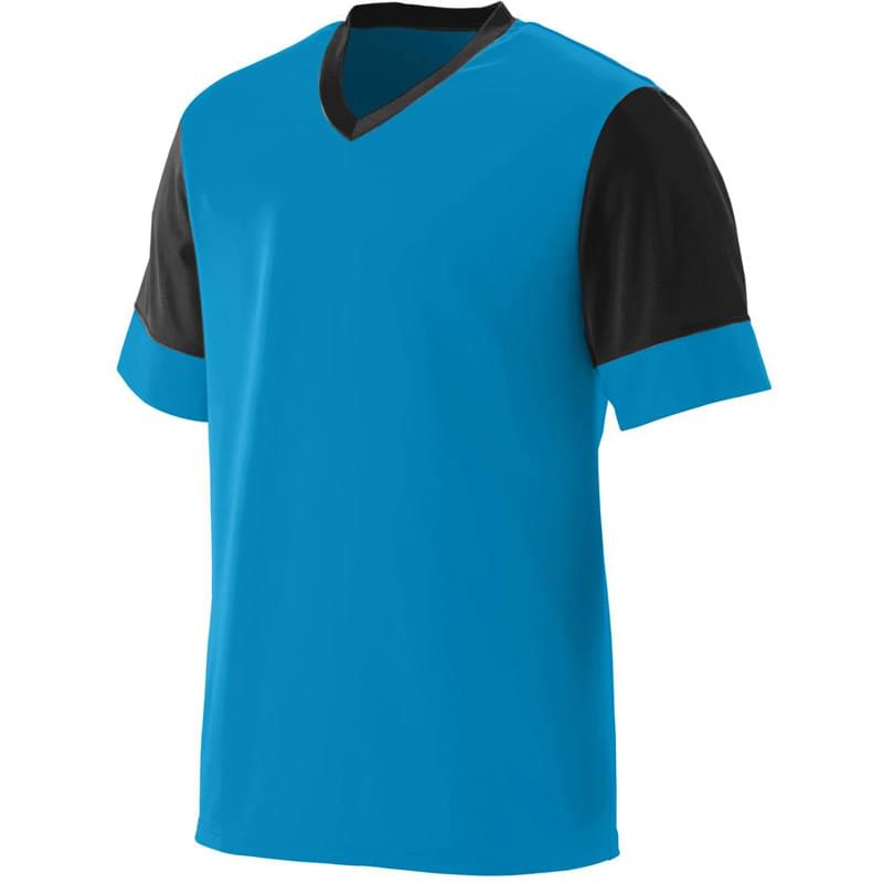 Adult Wicking Polyester V-Neck Jersey with Contrast Sleeves