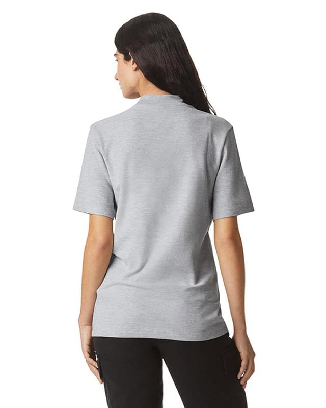 Unisex Mockneck Pique T-Shirt