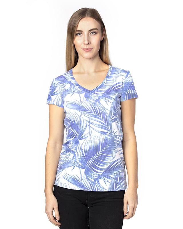 Ladies' Ultimate CVC V-Neck T-Shirt