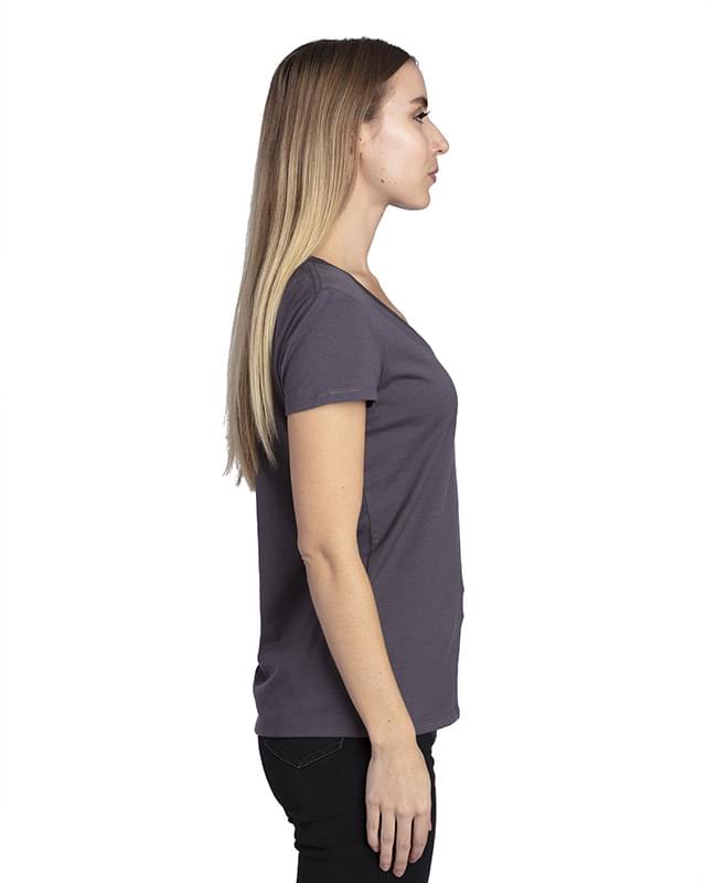 Ladies' Ultimate CVC V-Neck T-Shirt