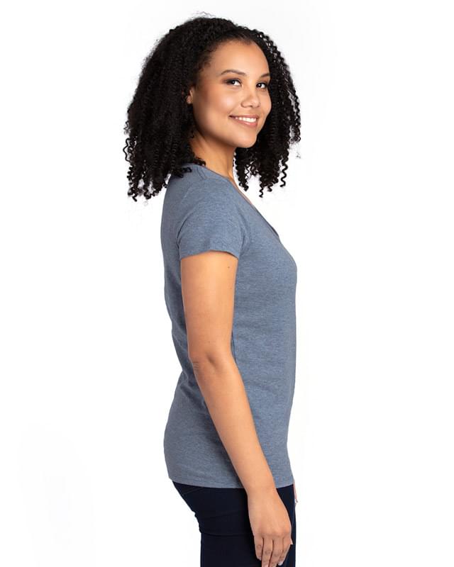 Ladies' Ultimate CVC V-Neck T-Shirt