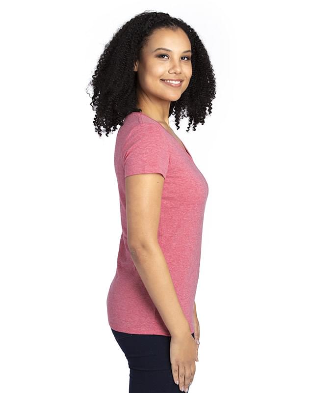 Ladies' Ultimate CVC V-Neck T-Shirt