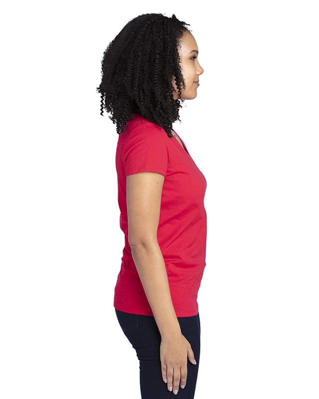 Ladies' Ultimate CVC V-Neck T-Shirt