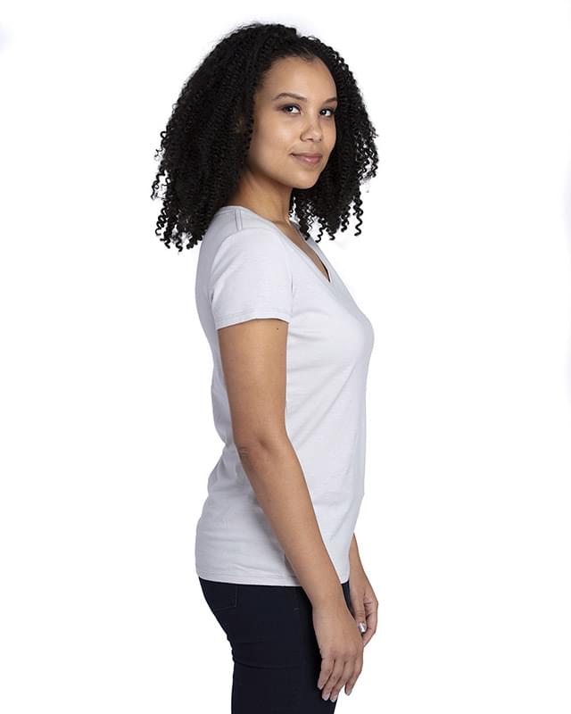 Ladies' Ultimate CVC V-Neck T-Shirt