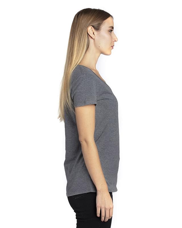 Ladies' Ultimate CVC V-Neck T-Shirt
