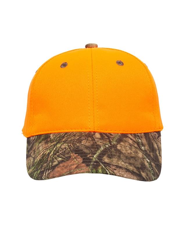 Camo Bill Solid Back Twill Cap