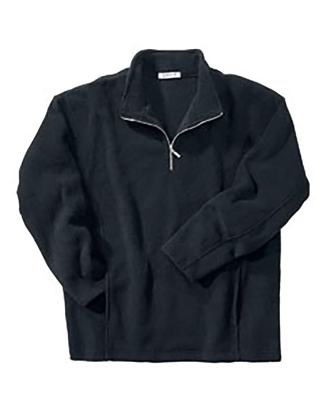 MEN'S SOLID POLYESTER FLEECE HALF-ZIP MEN'S SOLID POLYESTER FLEECE HALF-ZIP