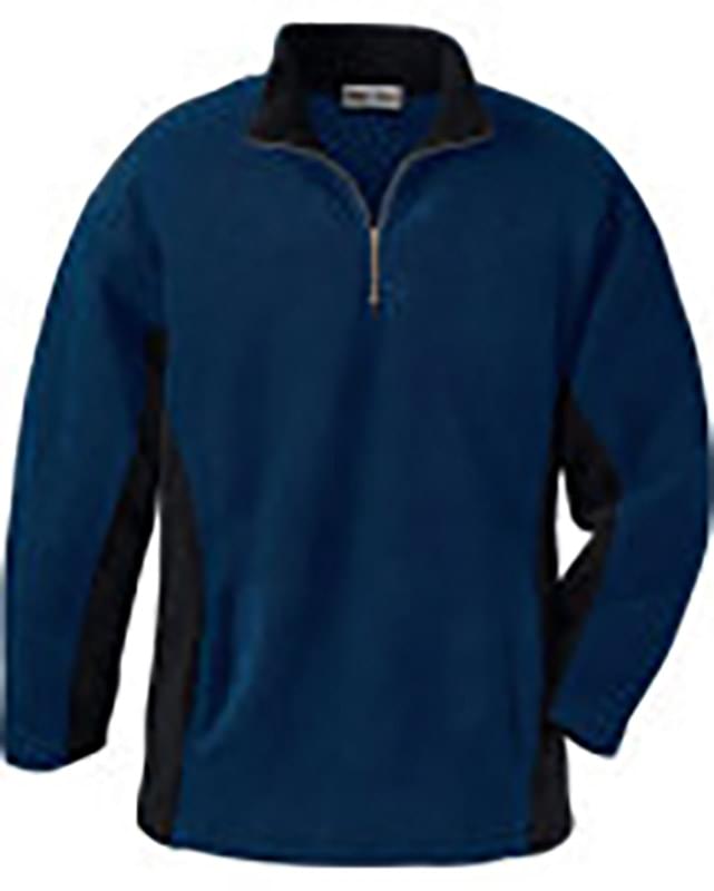 MEN'S COLOR-BLOCK POLYESTER FLEECE HALF-ZIP MEN'S COLOR-BLOCK POLYESTER FLEECE HALF-ZIP