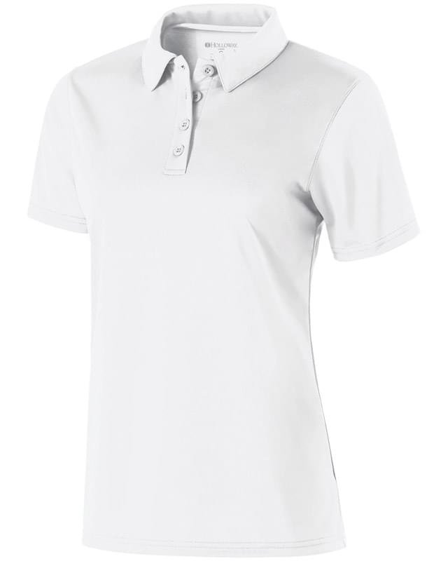 Ladies Polyester Textured Stripe Shift Polo