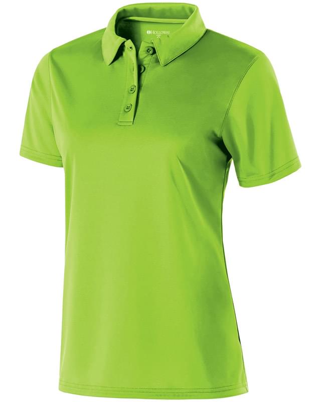 Ladies Polyester Textured Stripe Shift Polo