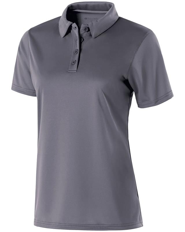 Ladies Polyester Textured Stripe Shift Polo