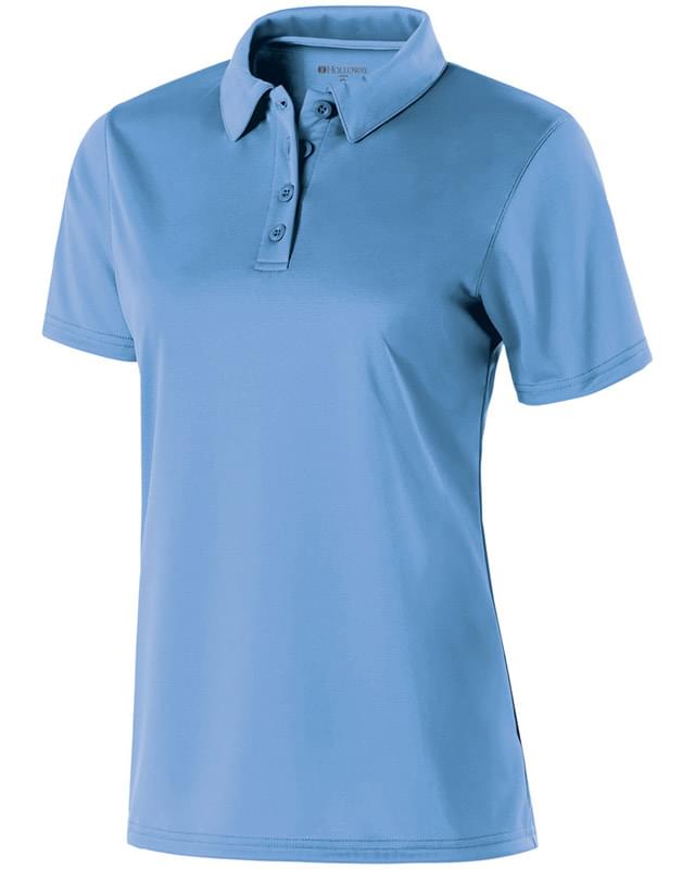 Ladies Polyester Textured Stripe Shift Polo