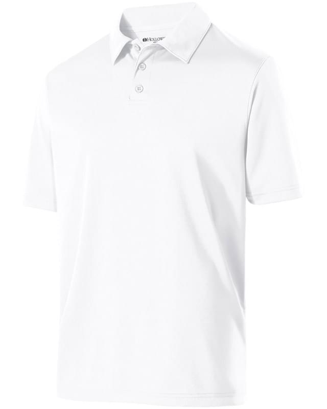 Adult Polyester Textured Stripe Shift Polo