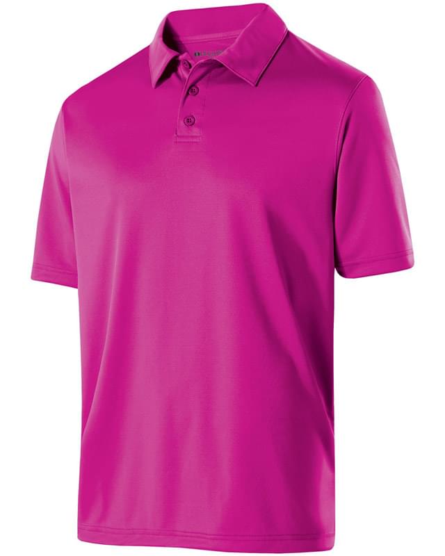 Adult Polyester Textured Stripe Shift Polo