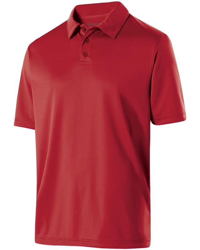 Adult Polyester Textured Stripe Shift Polo