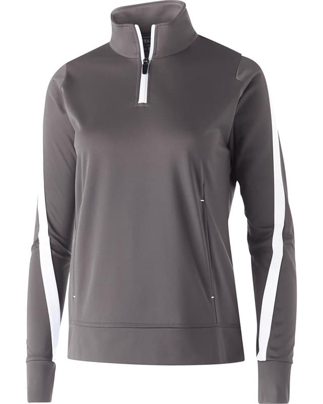 Ladies' Polyester 1/4 Zip Determination Pullover