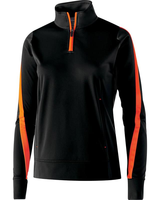 Ladies' Polyester 1/4 Zip Determination Pullover