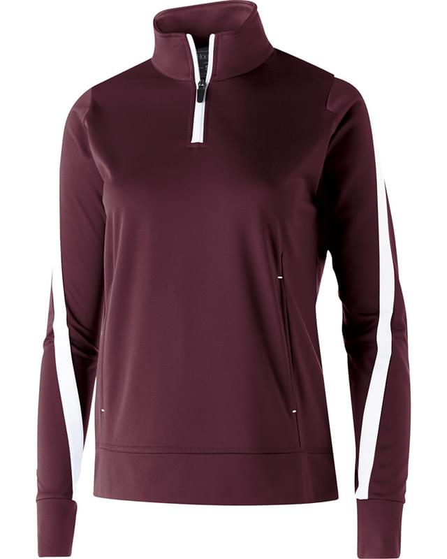 Ladies' Polyester 1/4 Zip Determination Pullover