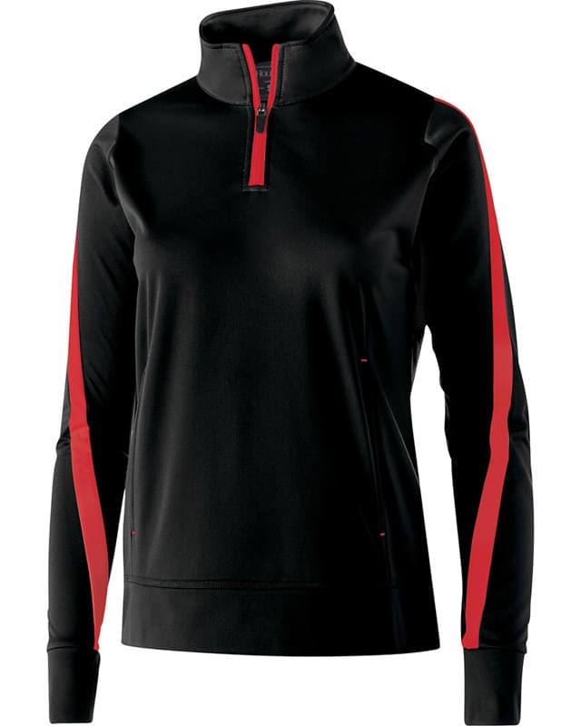 Ladies' Polyester 1/4 Zip Determination Pullover
