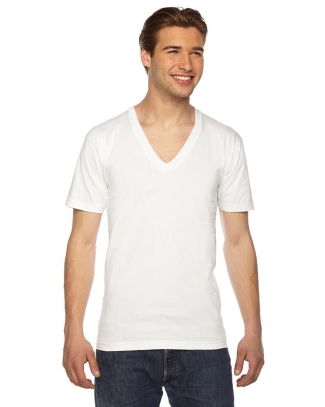 Unisex USA Made Fine Jersey Short-Sleeve V-Neck T-Shirt