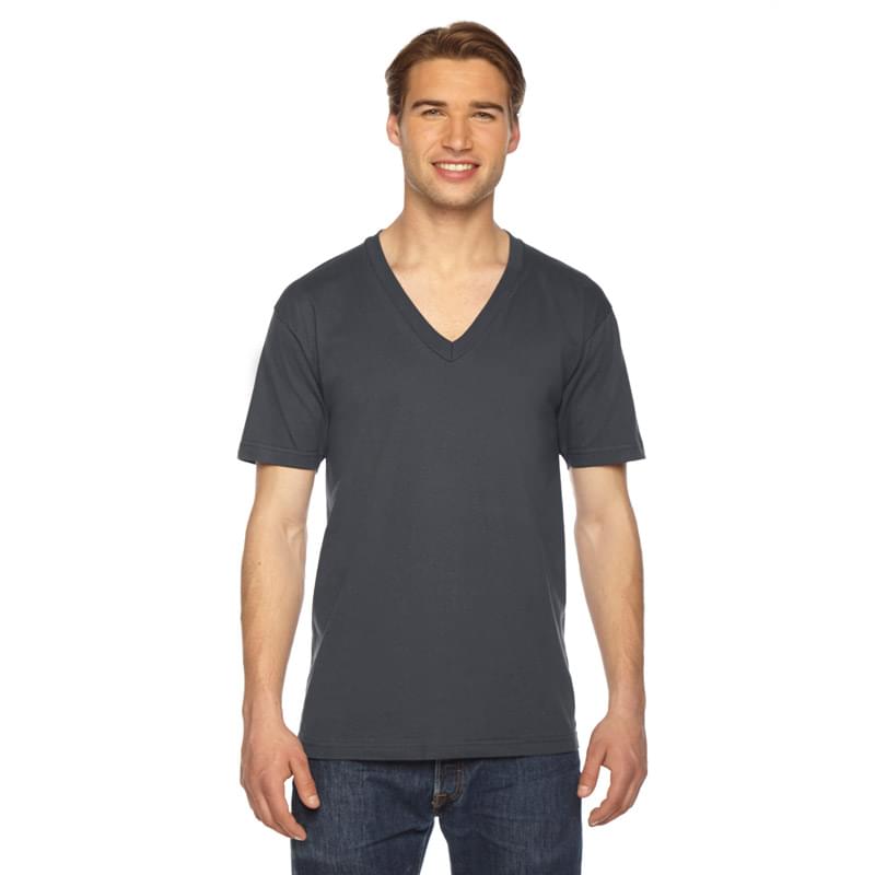 Unisex USA Made Fine Jersey Short-Sleeve V-Neck T-Shirt