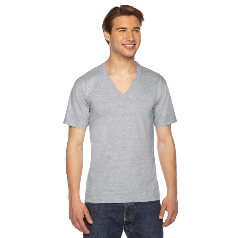 Unisex USA Made Fine Jersey Short-Sleeve V-Neck T-Shirt