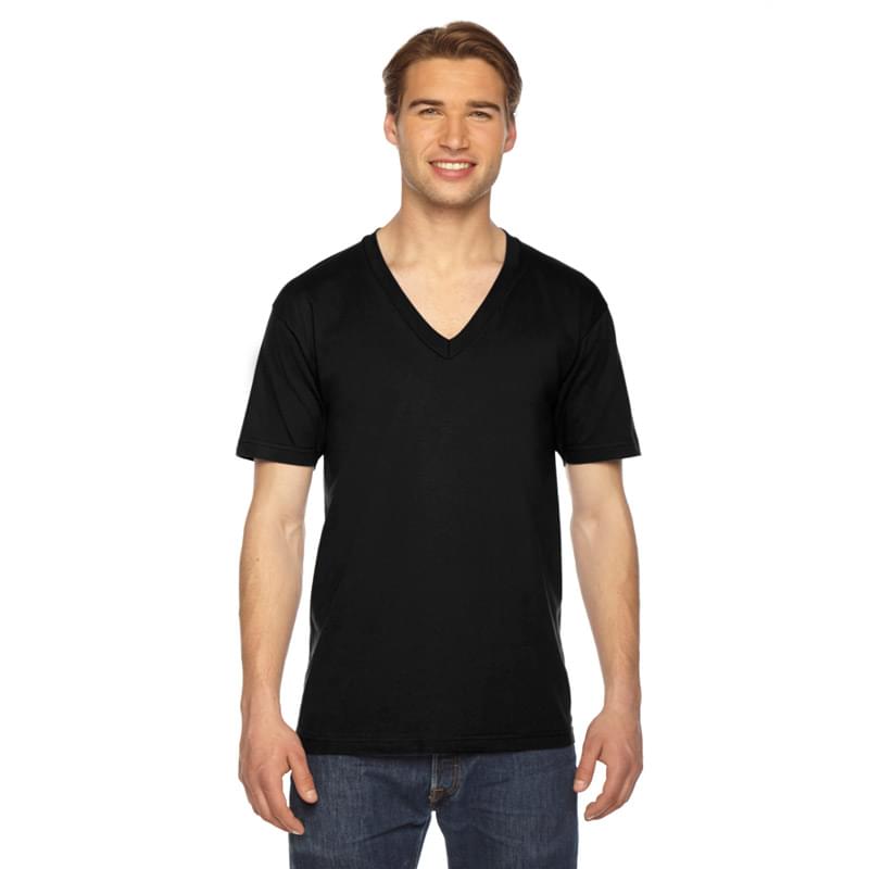 Unisex USA Made Fine Jersey Short-Sleeve V-Neck T-Shirt