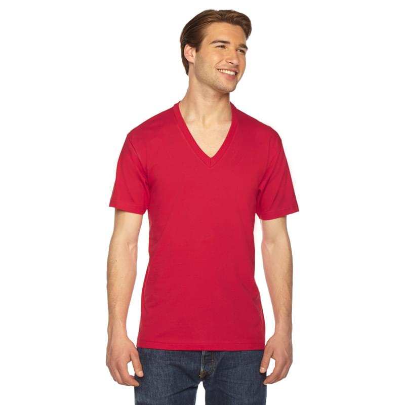 Unisex USA Made Fine Jersey Short-Sleeve V-Neck T-Shirt