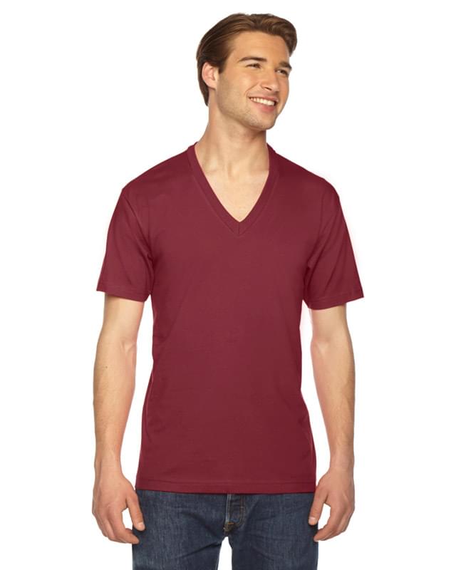 Unisex USA Made Fine Jersey Short-Sleeve V-Neck T-Shirt