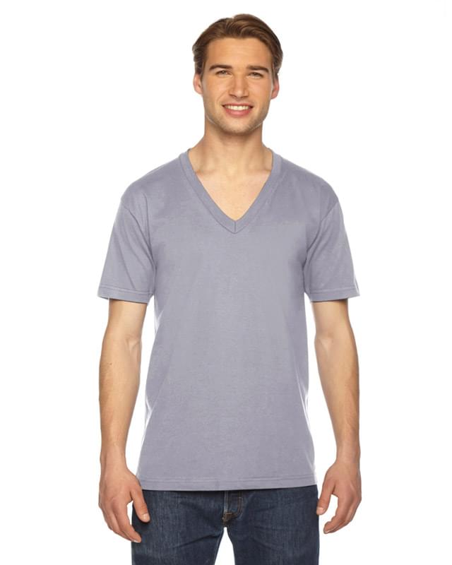 Unisex USA Made Fine Jersey Short-Sleeve V-Neck T-Shirt