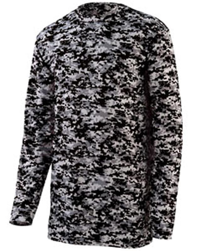 Adult Digi Camo Wicking Long-Sleeve T-Shirt