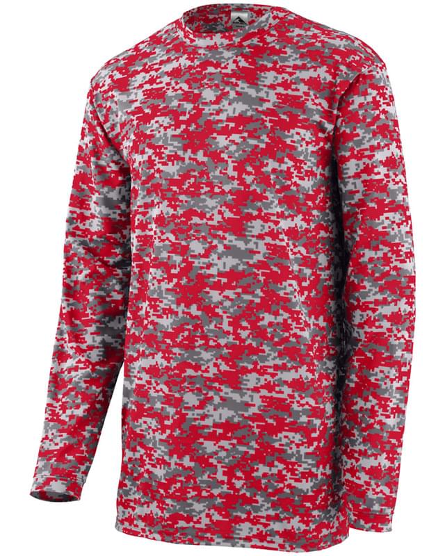 Adult Digi Camo Wicking Long-Sleeve T-Shirt