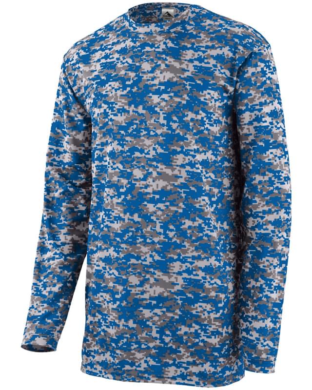 Adult Digi Camo Wicking Long-Sleeve T-Shirt