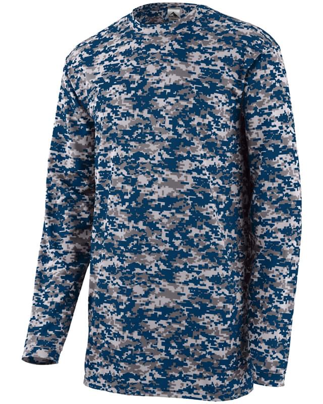 Adult Digi Camo Wicking Long-Sleeve T-Shirt