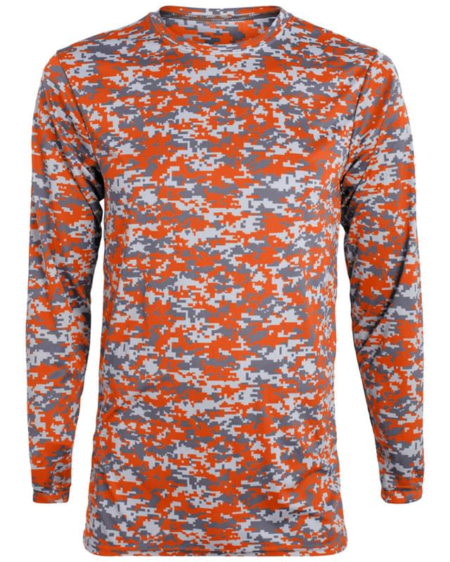 Adult Digi Camo Wicking Long-Sleeve T-Shirt